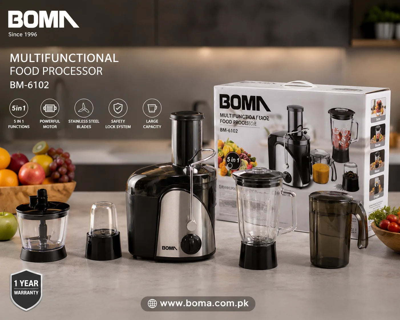 Boma Multifunctional Juice Extractor BM-3086
