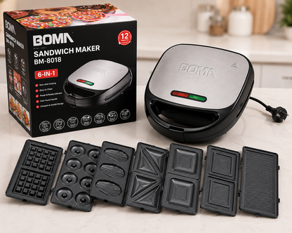 8 in 1 Sandwhich Maker BM-801B Boma Appliances