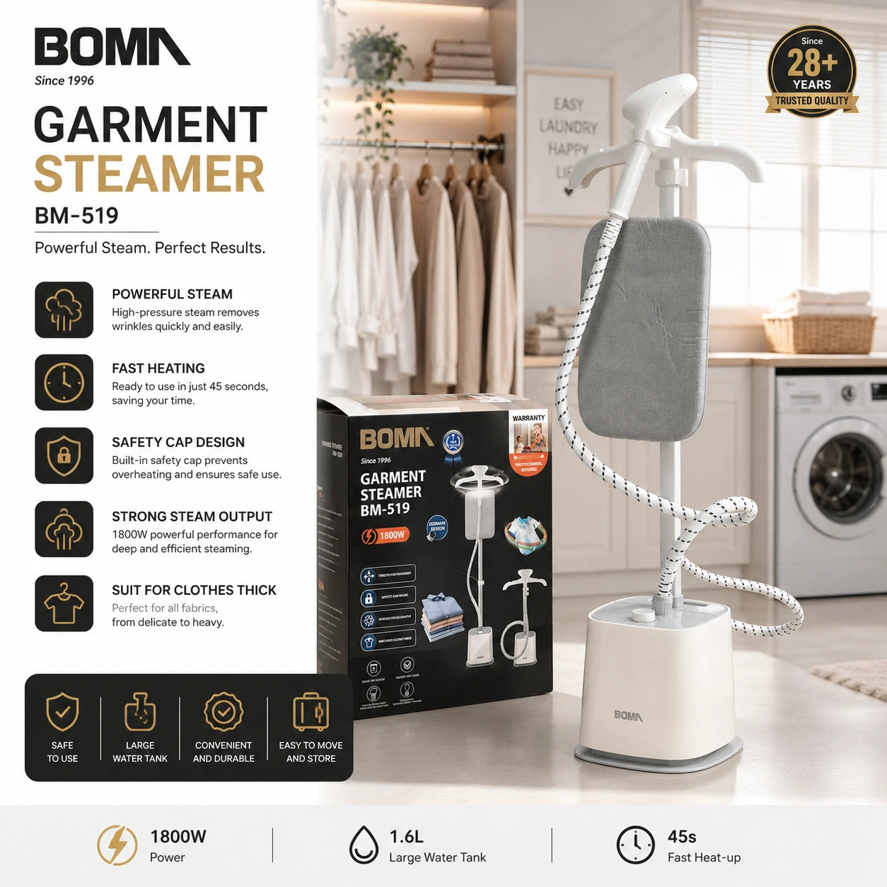 Boma Professional Garment Steamer  BM-519