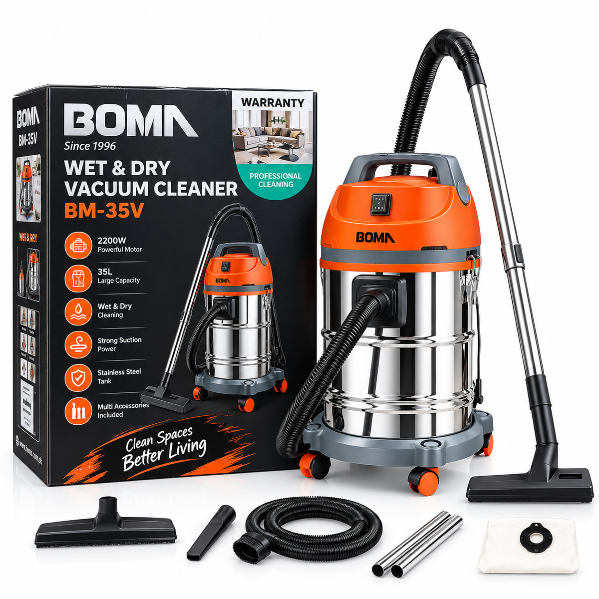 BOMA Wet &amp; Dry Vacuum Cleaner BM-35V