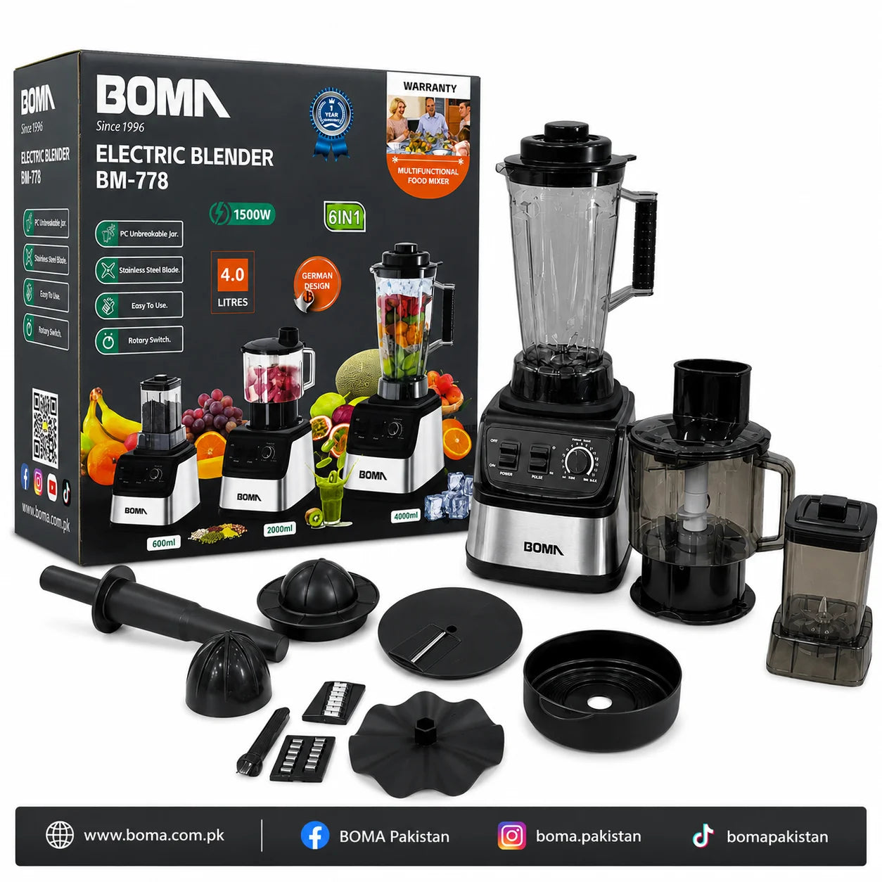 Boma juicer 6 in 1 BM-778 Boma Appliances